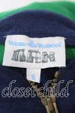 画像6: ヴィヴィアンウエストウッド MAN 中古 / グラフィティオーブ刺繍ボーダーパーカー S グリーンｘネイビー  O-25-12-14-001-to-YM-OS (6)
