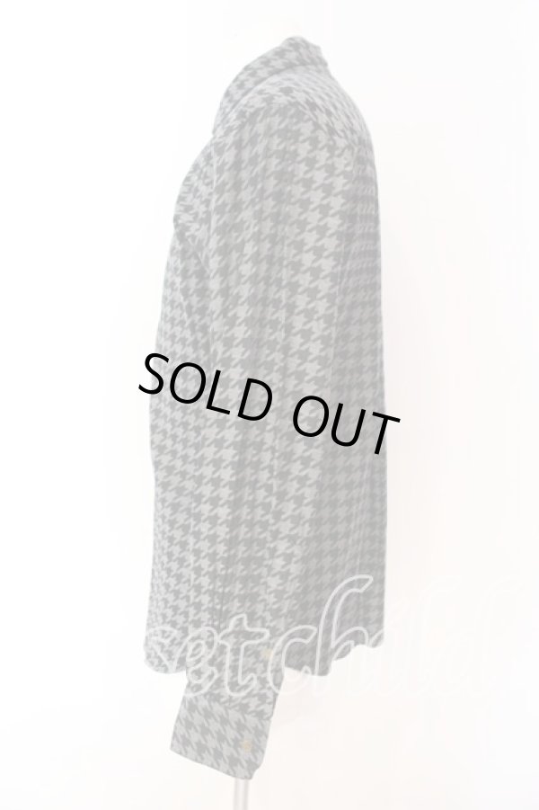 画像3: ヴィヴィアンウエストウッド MAN 中古 / スタートゥースジャカードクラシックシャツ 48 ブラックｘグレー  O-25-12-14-010-bl-YM-OS (3)