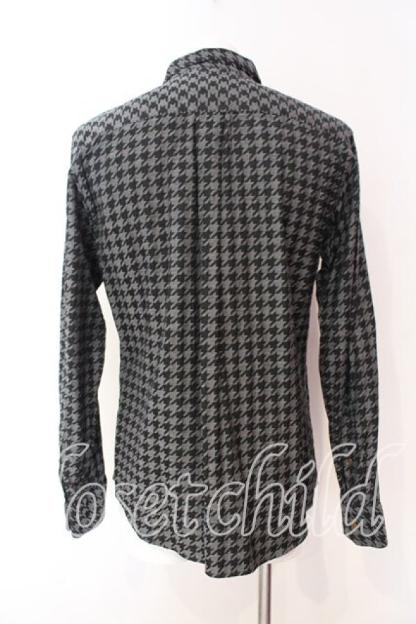 画像4: ヴィヴィアンウエストウッド MAN 中古 / スタートゥースジャカードクラシックシャツ 48 ブラックｘグレー  O-25-12-14-010-bl-YM-OS (4)