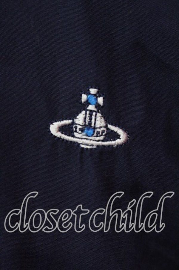 画像2: ヴィヴィアンウエストウッド MAN 中古 / コントラストギンガム クラシックシャツ 48 ネイビーｘレッド  O-25-12-14-011-bl-YM-OS (2)