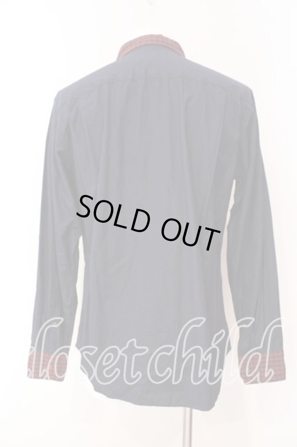 画像7: ヴィヴィアンウエストウッド MAN 中古 / コントラストギンガム クラシックシャツ 48 ネイビーｘレッド  O-25-12-14-011-bl-YM-OS (7)