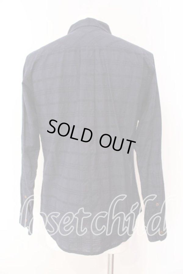 画像5: ヴィヴィアンウエストウッド MAN 中古 / ジャガードチェッククラシックシャツ 48 ネイビー  O-25-12-14-012-bl-YM-ZH (5)