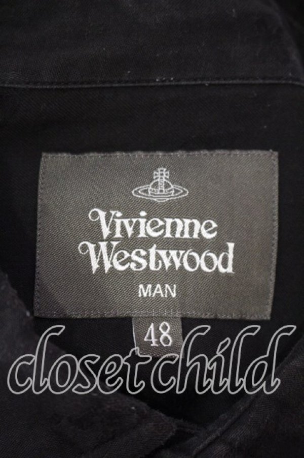 画像7: ヴィヴィアンウエストウッド MAN 中古 / ORIGINAL JACQUARD PETER PANシャツ（オリジナルジャガードピーターパン） 48 ブラック  O-25-12-14-013-bl-YM-OS (7)