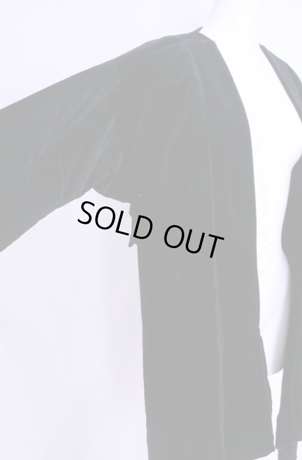 画像2: 【Vintage放出】ヴィヴィアンウエストウッド 中古 / 前下ガリ別珍ショートジャケット  ブラック  O-25-12-20-012-jc-YM-ZH (2)