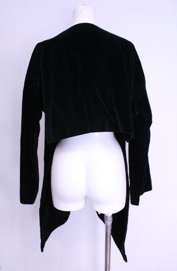 画像3: 【Vintage放出】ヴィヴィアンウエストウッド 中古 / 前下ガリ別珍ショートジャケット  ブラック  O-25-12-20-012-jc-YM-OS (3)