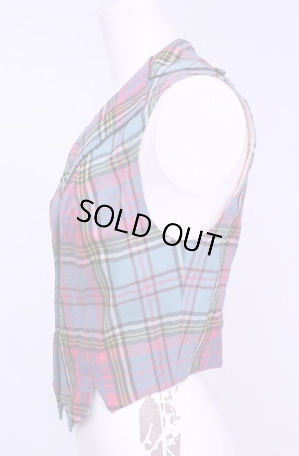 画像2: 【Vintage放出】ヴィヴィアンウエストウッド 中古 / ブルーマックベスト 10 マルチ  O-25-12-20-014-to-YM-OS (2)