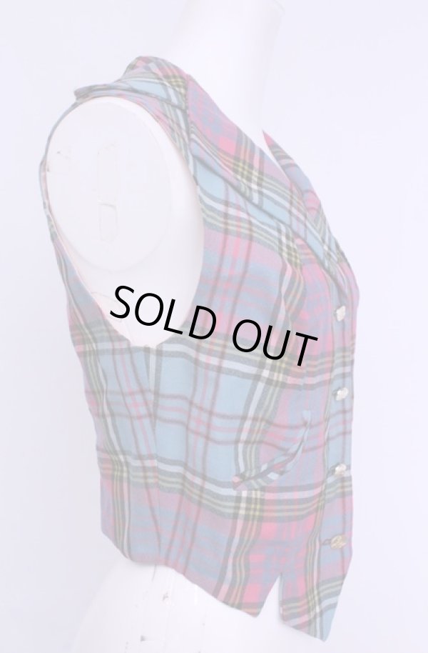 画像4: 【Vintage放出】ヴィヴィアンウエストウッド 中古 / ブルーマックベスト 10 マルチ  O-25-12-20-014-to-YM-OS (4)