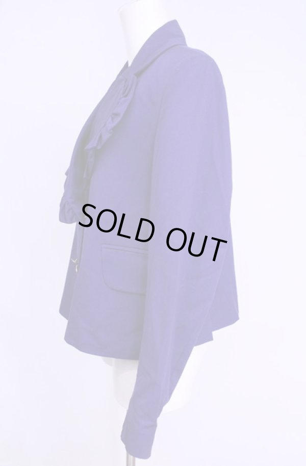 画像2: 【Vintage放出】ヴィヴィアンウエストウッド 中古 / フリル襟ダブルボタンジャケット 10 ブルー  O-25-12-20-015-sk-YM-OS (2)