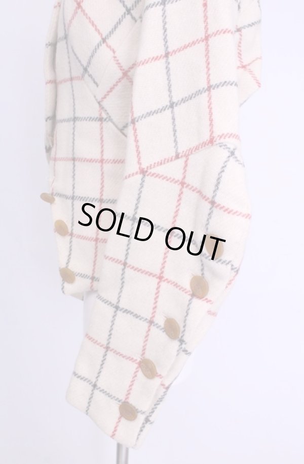 画像6: 【Vintage放出】ヴィヴィアンウエストウッド 中古 / ハリスツイードピアポイントジャケット 8 アイボリー  O-25-12-20-016-jc-YM-OS (6)