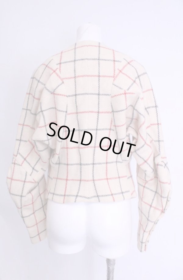 画像7: 【Vintage放出】ヴィヴィアンウエストウッド 中古 / ハリスツイードピアポイントジャケット 8 アイボリー  O-25-12-20-016-jc-YM-OS (7)