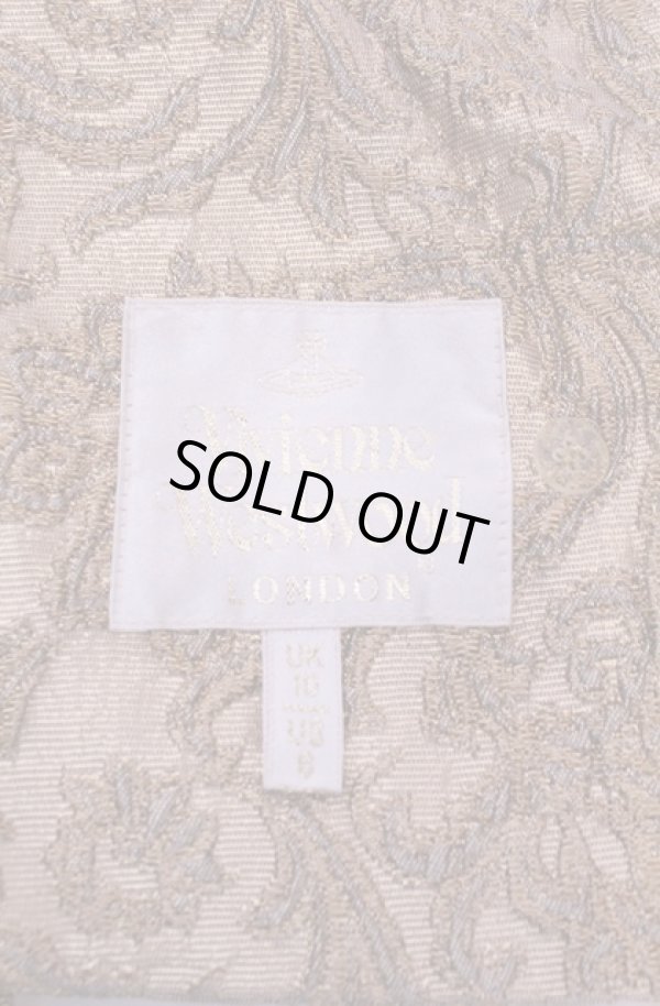 画像7: 【Vintage放出】ヴィヴィアンウエストウッド 中古 / ビッグボタンショートジャケット US6 ゴールド  O-25-12-20-017-jc-YM-OS (7)