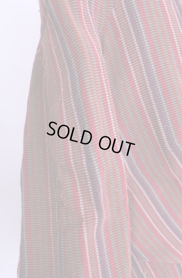 画像7: 【Vintage放出】ヴィヴィアンウエストウッド 中古 / ビッグオーブボタンジャケット UK10 マルチ（レッドｘパープルｘブラウン）  O-25-12-20-018-jc-YM-OS (7)