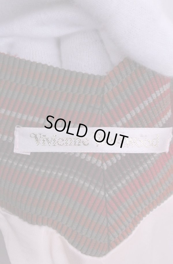 画像10: 【Vintage放出】ヴィヴィアンウエストウッド 中古 / ビッグオーブボタンジャケット UK10 マルチ（レッドｘパープルｘブラウン）  O-25-12-20-018-jc-YM-OS (10)