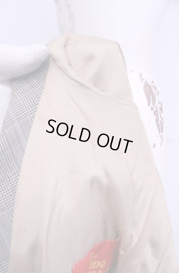 画像8: 【Vintage放出】ヴィヴィアンウエストウッド 中古 / グレンチェックアンダーバストジャケット 40 グレー  O-25-12-20-019-jc-YM-OS (8)