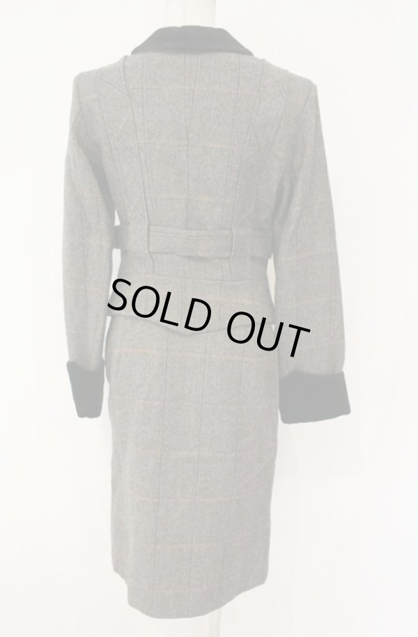 画像5: 【Vintage放出】ヴィヴィアンウエストウッド 中古 / ツイードボンテージセットアップ 10 グレーｘブラック  O-25-12-20-002-sk-YM-OS (5)