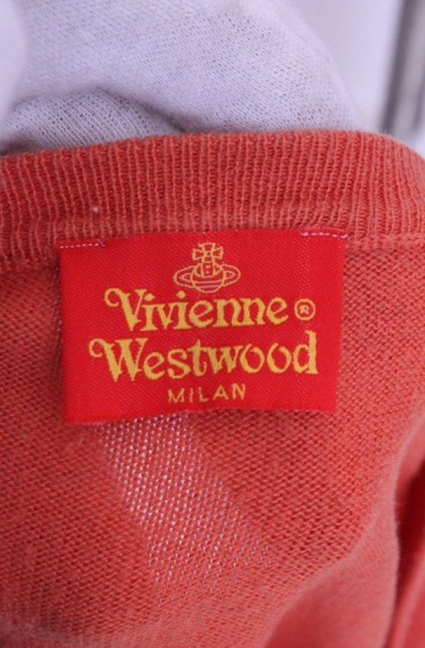 画像6: 【Vintage放出】ヴィヴィアンウエストウッド 中古 / カラーオーブ刺繍半袖ニット  オレンジ  O-25-12-20-021-to-YM-OS (6)