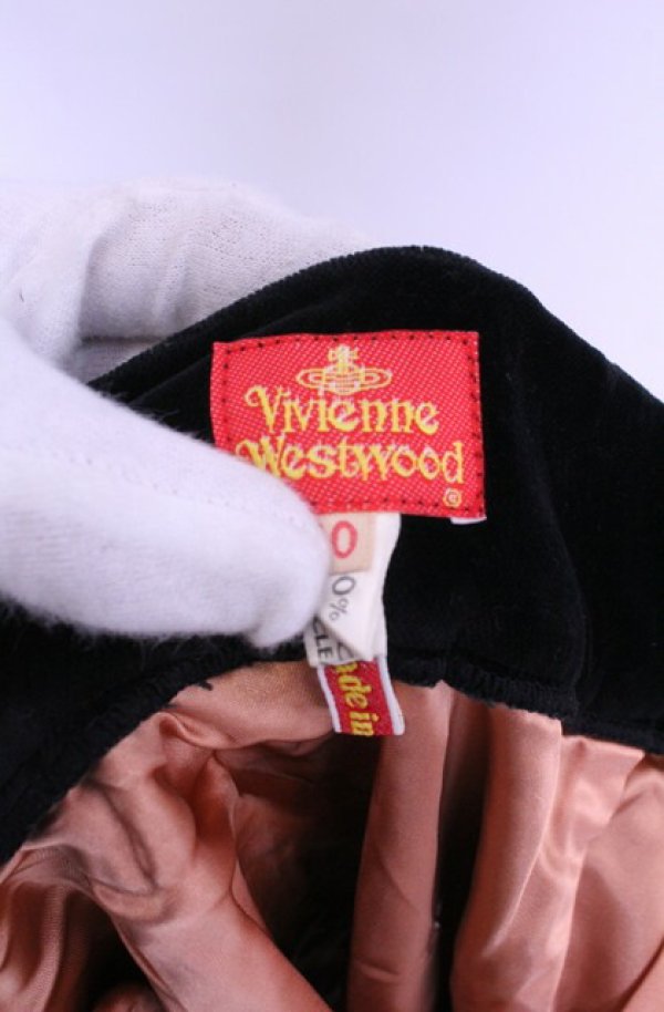 画像7: 【Vintage放出】ヴィヴィアンウエストウッド 中古 / 別珍スカート 10 ブラック  O-25-12-20-025-sk-YM-OS (7)