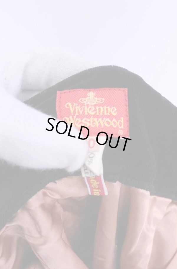 画像7: 【Vintage放出】ヴィヴィアンウエストウッド 中古 / 別珍スカート 10 ブラック  O-25-12-20-025-sk-YM-ZH (7)