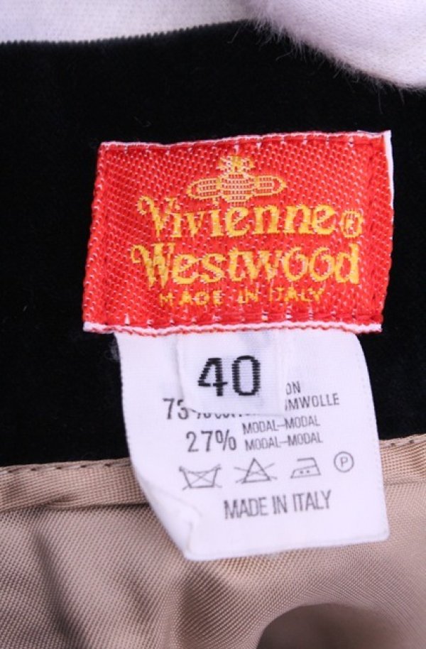 画像7: 【Vintage放出】ヴィヴィアンウエストウッド 中古 / 別珍台形スカート 40 ブラック  O-25-12-20-026-sk-YM-OS (7)