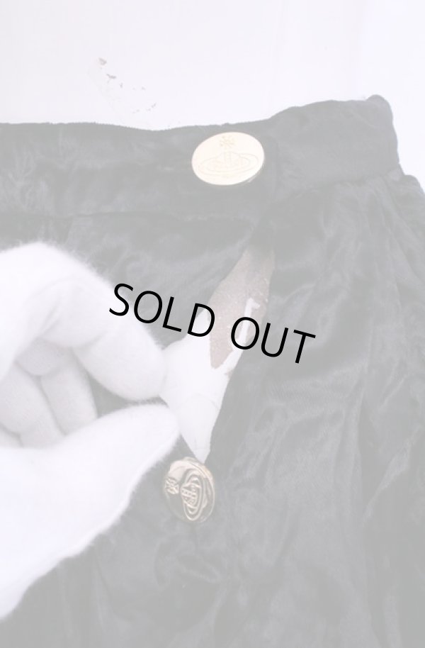 画像3: 【Vintage放出】ヴィヴィアンウエストウッド 中古 / 別珍ミニスカート 10 ブラック  O-25-12-20-028-sk-YM-OS (3)