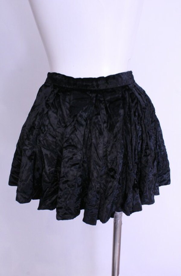 画像4: 【Vintage放出】ヴィヴィアンウエストウッド 中古 / 別珍ミニスカート 10 ブラック  O-25-12-20-028-sk-YM-OS (4)