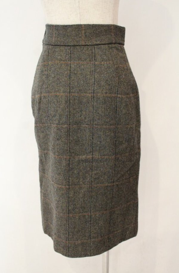 画像10: 【Vintage放出】ヴィヴィアンウエストウッド 中古 / ツイードボンテージセットアップ 10 グレーｘブラック  O-25-12-20-002-sk-YM-OS (10)