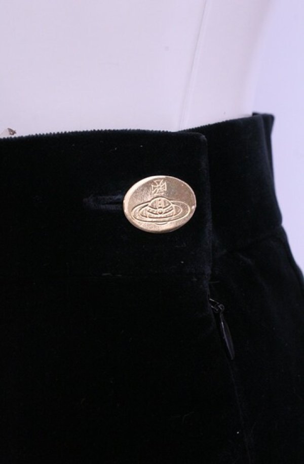 画像3: 【Vintage放出】ヴィヴィアンウエストウッド 中古 / 別珍ペンシルスカート M ブラック  O-25-12-20-029-sk-YM-OS (3)