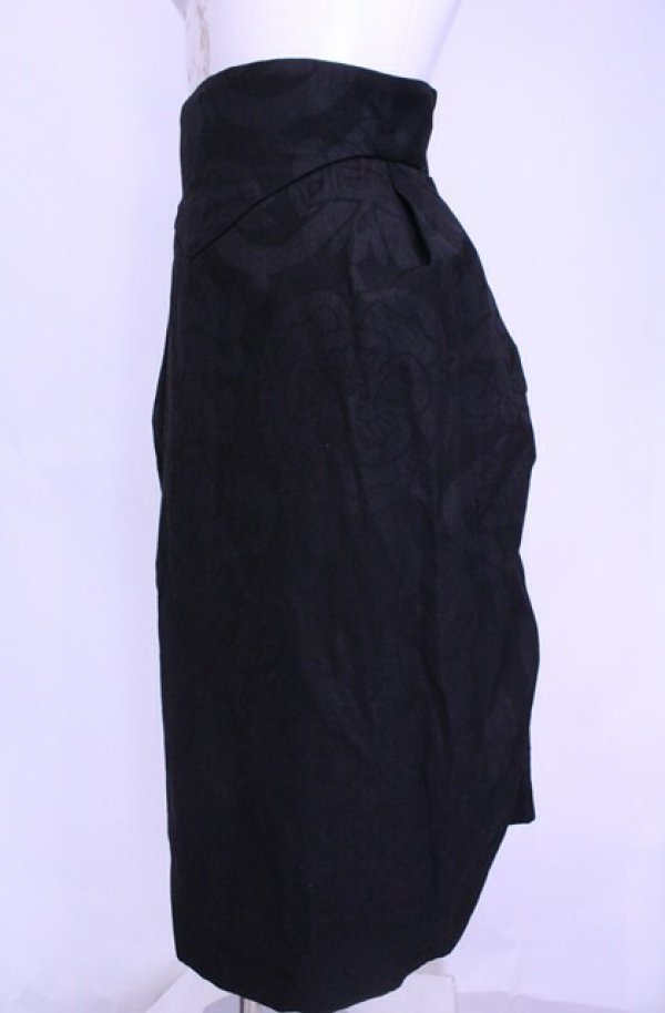 画像2: 【Vintage放出】ヴィヴィアンウエストウッド 中古 / チューダーローズハイウエストスカート 10 ブラック  O-25-12-20-032-sk-YM-OS (2)