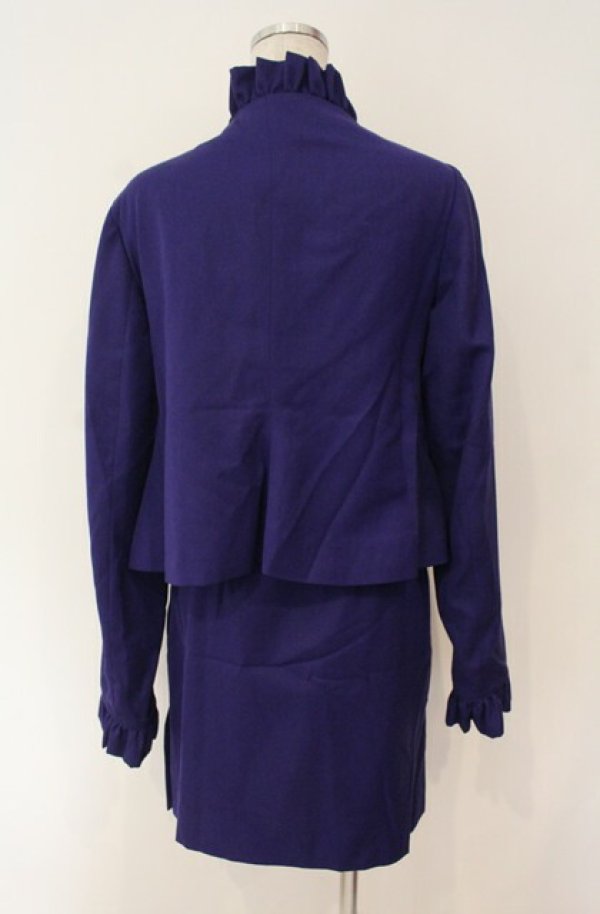 画像3: 【Vintage放出】ヴィヴィアンウエストウッド 中古 / コサージュジャケットセットアップ JKT(10)SK（10） ブルー  O-25-12-20-003-sk-YM-OS (3)