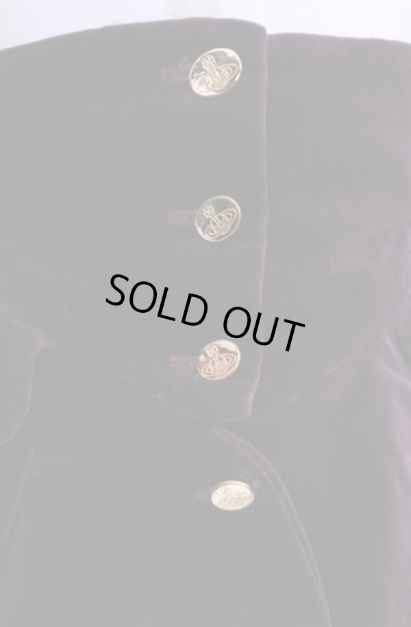 画像2: 【Vintage放出】ヴィヴィアンウエストウッド 中古 / 別珍ラップスカート 8/10 パープル  O-25-12-20-033-sk-YM-OS (2)