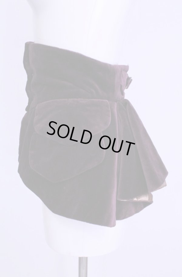 画像3: 【Vintage放出】ヴィヴィアンウエストウッド 中古 / 別珍ラップスカート 8/10 パープル  O-25-12-20-033-sk-YM-OS (3)