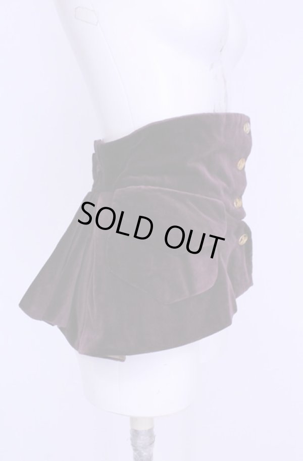 画像6: 【Vintage放出】ヴィヴィアンウエストウッド 中古 / 別珍ラップスカート 8/10 パープル  O-25-12-20-033-sk-YM-OS (6)