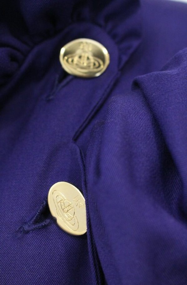 画像4: 【Vintage放出】ヴィヴィアンウエストウッド 中古 / コサージュジャケットセットアップ JKT(10)SK（10） ブルー  O-25-12-20-003-sk-YM-OS (4)
