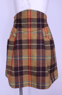 ヴィヴィアンウエストウッド　変形ミニスカート　ロゴボタン　チェック　ティアード ヴィヴィアンウエストウッド 変形ミニスカート ロゴボタン チェック