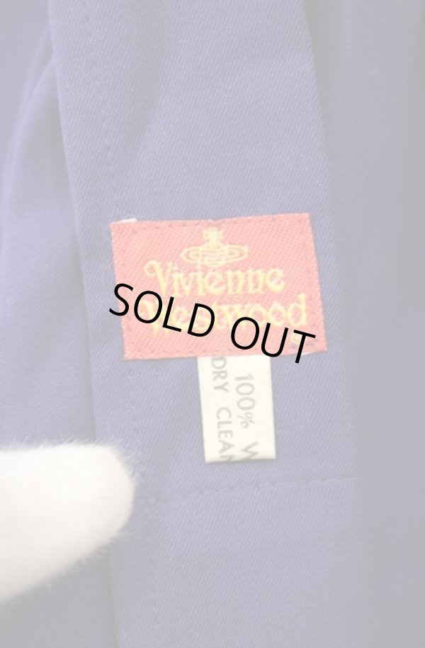 画像5: 【Vintage放出】ヴィヴィアンウエストウッド 中古 / コサージュジャケットセットアップ JKT(10)SK（10） ブルー  O-25-12-20-003-sk-YM-OS (5)