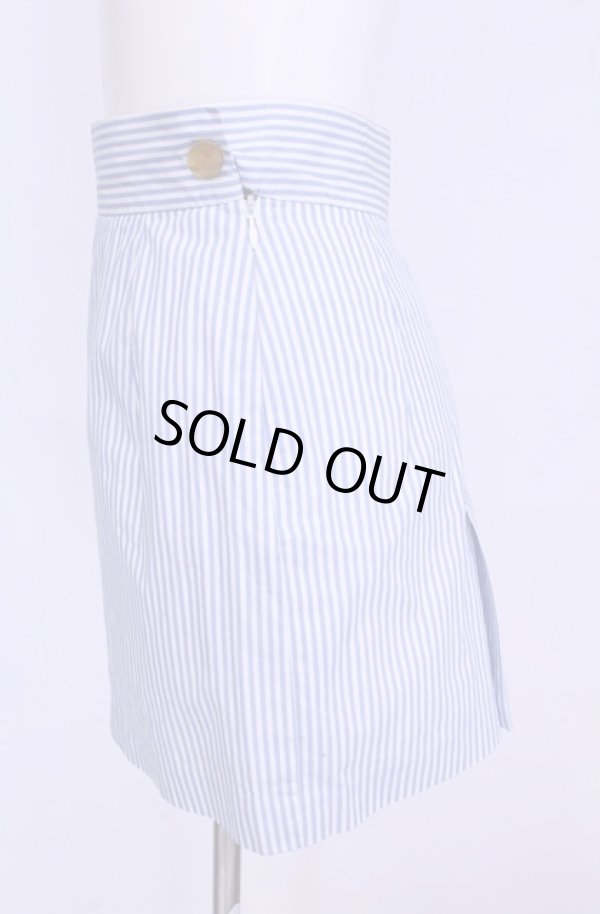 画像2: 【Vintage放出】ヴィヴィアンウエストウッド 中古 / ストライプミニスカート 40 サックス  O-25-12-20-037-sk-YM-ZH (2)