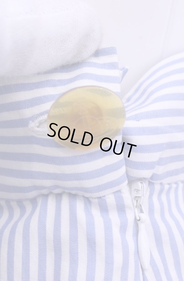 画像3: 【Vintage放出】ヴィヴィアンウエストウッド 中古 / ストライプミニスカート 40 サックス  O-25-12-20-037-sk-YM-ZH (3)