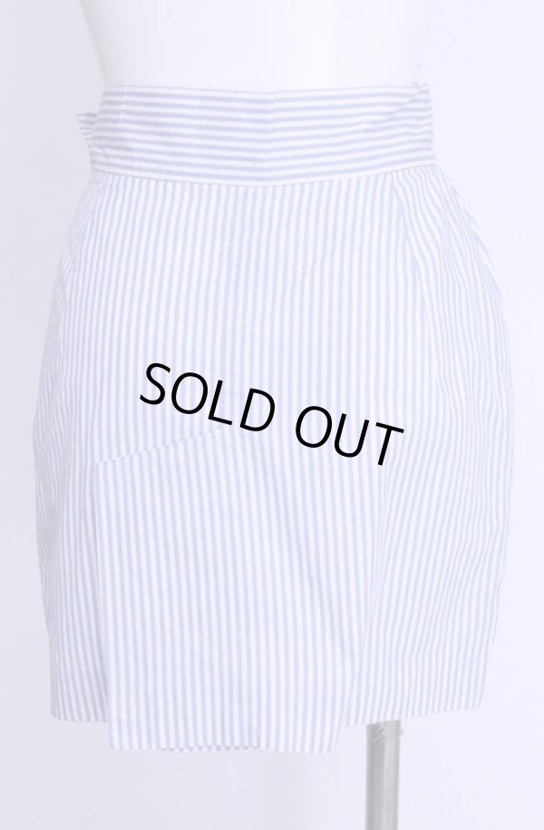 画像4: 【Vintage放出】ヴィヴィアンウエストウッド 中古 / ストライプミニスカート 40 サックス  O-25-12-20-037-sk-YM-ZH (4)