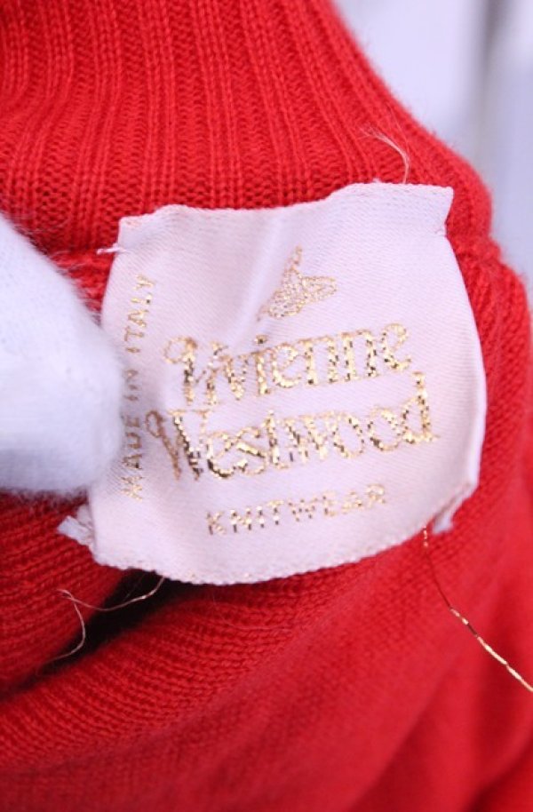 画像6: 【Vintage放出】ヴィヴィアンウエストウッド 中古 / 変形リブニットスカート M レッド  O-25-12-20-039-sk-YM-OS (6)