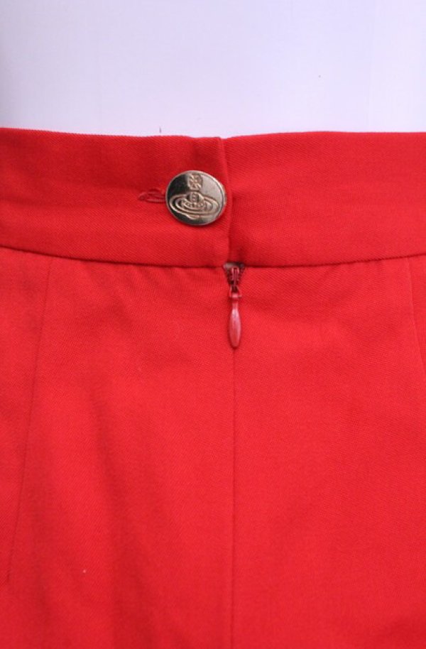 画像3: 【Vintage放出】ヴィヴィアンウエストウッド 中古 / 変形バッスルスカート 40 レッド  O-25-12-20-040-sk-YM-OS (3)