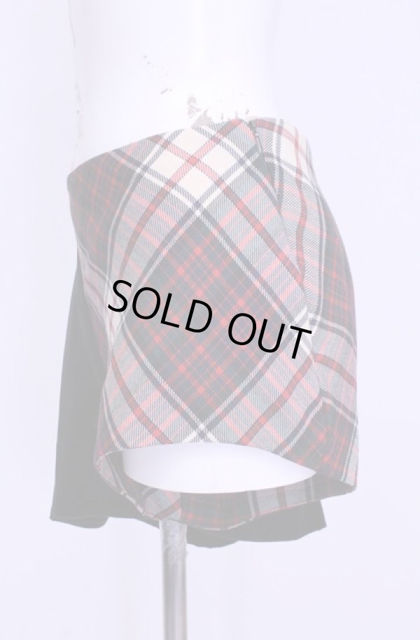 画像2: 【Vintage放出】ヴィヴィアンウエストウッド 中古 / ブロッキングタータンパンツ 12 マルチｘブラック  O-25-12-20-042-pa-YM-OS (2)