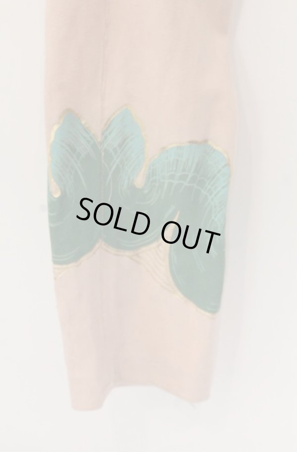 画像3: 【Vintage放出】ヴィヴィアンウエストウッド 中古 / WAVE柄 ストレッチパンツ 10 ピンクｘグリーン  O-25-12-20-043-pa-OD-OS (3)