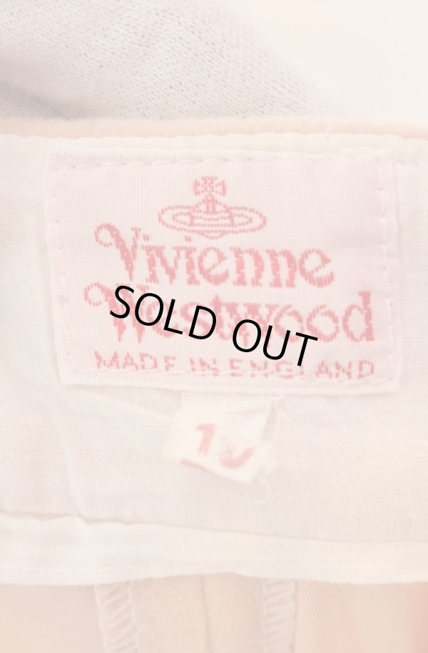 画像5: 【Vintage放出】ヴィヴィアンウエストウッド 中古 / WAVE柄 ストレッチパンツ 10 ピンクｘグリーン  O-25-12-20-043-pa-OD-OS (5)