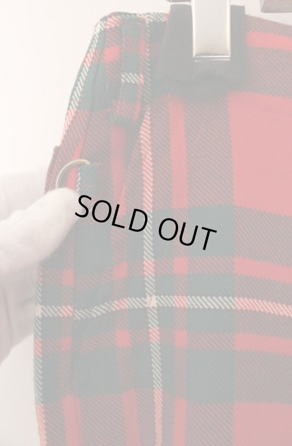 画像3: 【Vintage放出】ヴィヴィアンウエストウッド 中古 / タータンボンテージパンツ 26 レッド  O-25-12-20-044-pa-YM-ZH (3)