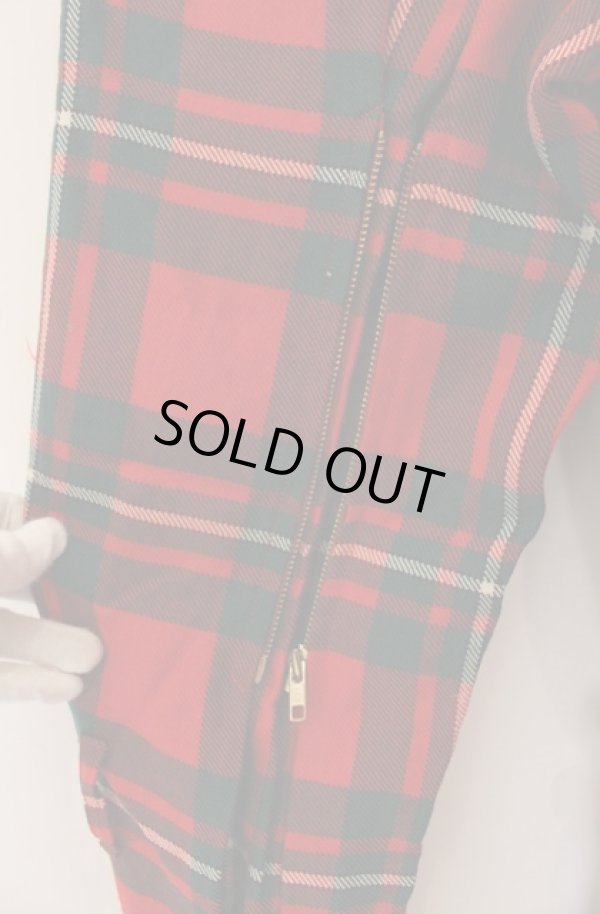 画像5: 【Vintage放出】ヴィヴィアンウエストウッド 中古 / タータンボンテージパンツ 26 レッド  O-25-12-20-044-pa-YM-ZH (5)