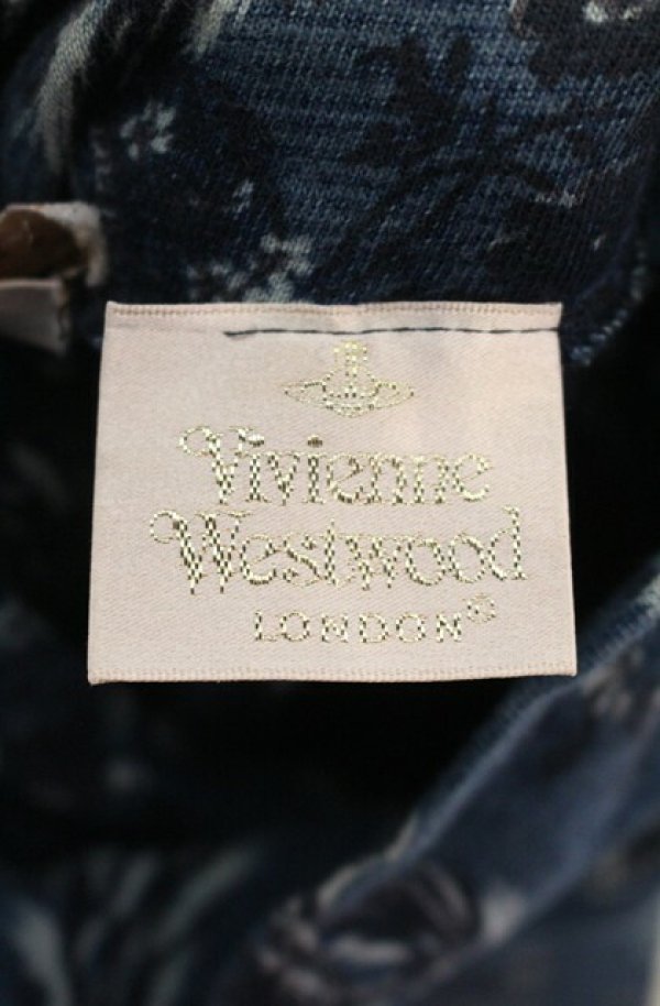 画像4: 【Vintage放出】ヴィヴィアンウエストウッド 中古 / ラプンツェル柄ワンピース M ブルー  O-25-12-20-004-op-YM-OS (4)