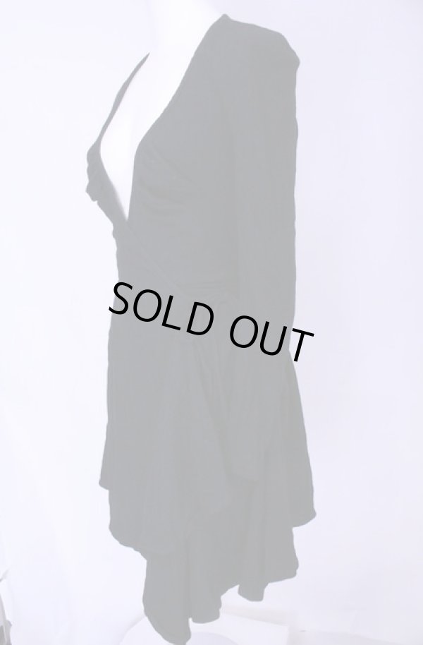 画像2: 【Vintage放出】ヴィヴィアンウエストウッド 中古 / カシュクールワンピース 12 ブラック  O-25-12-20-050-op-IG-OS (2)