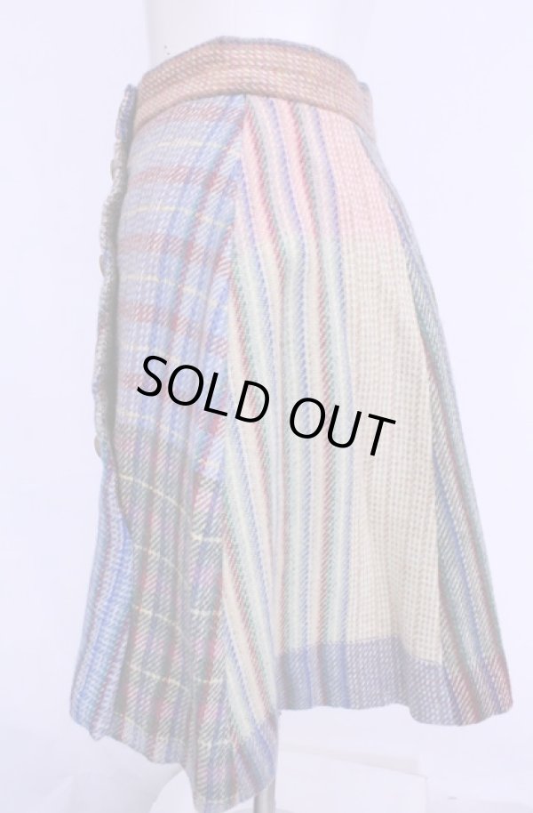 画像5: 【Vintage放出】ヴィヴィアンウエストウッド 中古 / ツイードスカート 10 マルチカラー  O-25-12-20-052-sk-IG-OS (5)