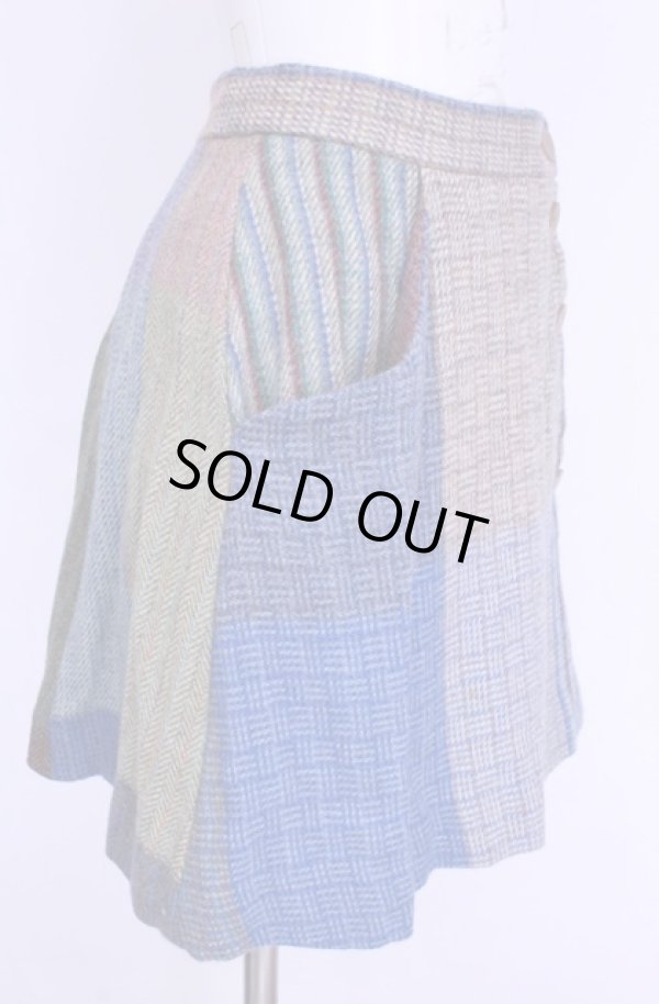 画像7: 【Vintage放出】ヴィヴィアンウエストウッド 中古 / ツイードスカート 10 マルチカラー  O-25-12-20-052-sk-IG-OS (7)