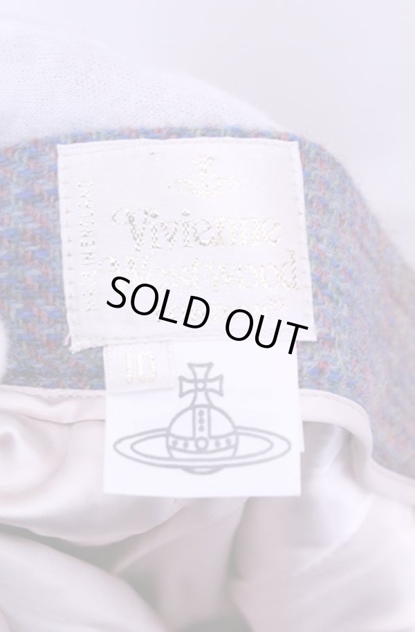 画像8: 【Vintage放出】ヴィヴィアンウエストウッド 中古 / ツイードスカート 10 マルチカラー  O-25-12-20-052-sk-IG-OS (8)